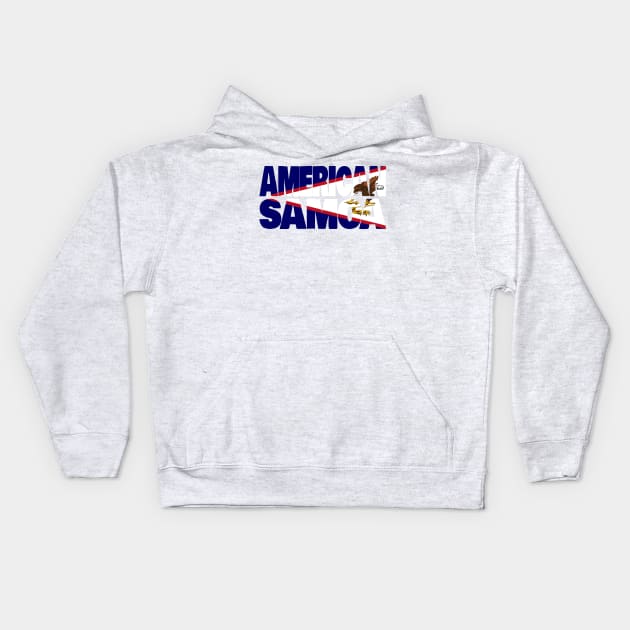 American Samoa flag stencil Kids Hoodie by Kuni Art